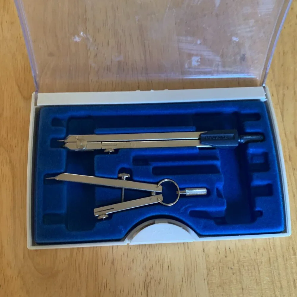 Staedtler Arco Italy Precision Math Drafting Partial Compass Set w Case 559 09